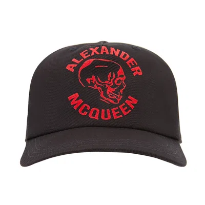Alexander Mcqueen 亚历山大·麦昆 男士骷髅头字母徽标印花棒球帽 6802474105q In Brown