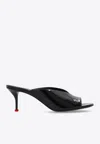 Alexander Mcqueen 70 Open-toe Leather Mules In Black
