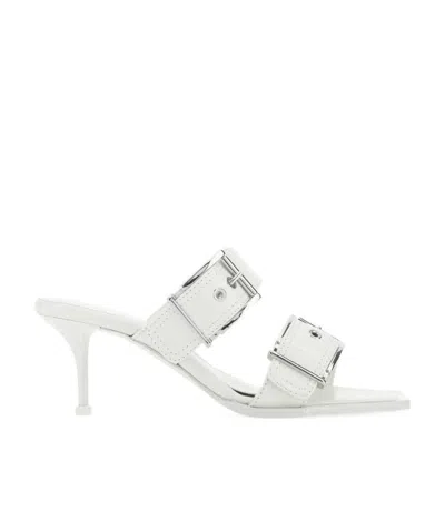 ALEXANDER MCQUEEN ALEXANDER MCQUEEN BUCKLE-DETAILED HEELED SANDALS