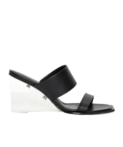 Alexander Mcqueen 75mm Platform Leather Mules In Black
