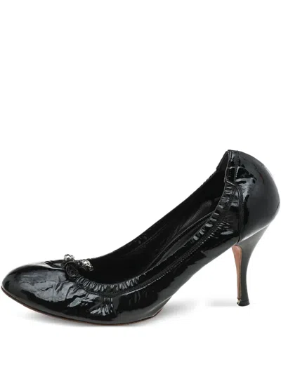 Pre-owned Alexander Mcqueen 85mm Leather Heeled Pumps