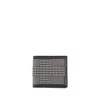 Alexander Mcqueen Black Bi-fold Wallet With All-over Studs In Leather Woman In Black