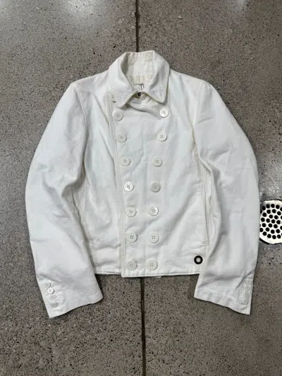 Pre-owned Alexander Mcqueen 90's  ‘grommet Hole' White Cotton Fencing Jacket