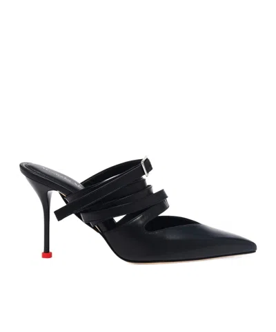 ALEXANDER MCQUEEN ALEXANDER MCQUEEN STRAPPY POINTED-TOE MULES
