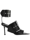 Alexander Mcqueen 90mm Slash Sandals In Black