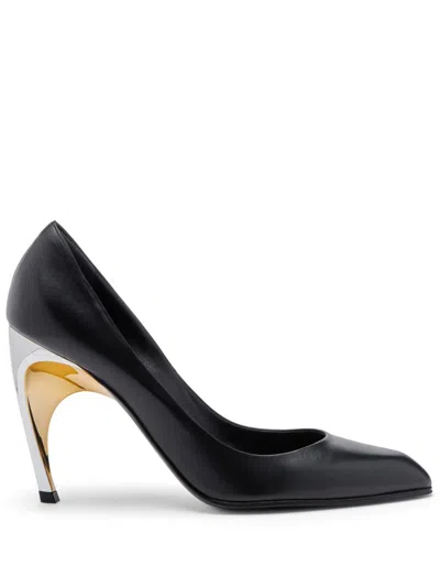 Alexander Mcqueen Armadillo Pump In Black/silver/gold