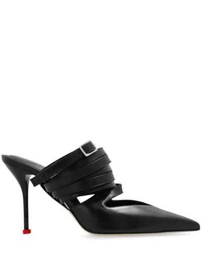 ALEXANDER MCQUEEN 95MM LEATHER MULES