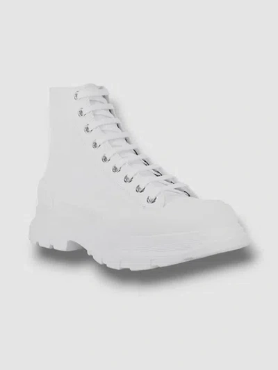Pre-owned Alexander Mcqueen $991  Men's White Tread Slick Boot Shoes Size Eu 43/us 10
