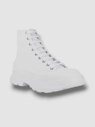Pre-owned Alexander Mcqueen $995  Men's White Tread Slick Boot Shoes Size 46