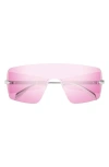 Alexander Mcqueen Mcqueen 99mm Oversize Mask Sunglasses In Silver