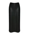 Alexander Mcqueen A-line Leather Skirt In Black