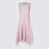 Alexander Mcqueen Lace-trimmed Sleeveless Midi Dress In Pink