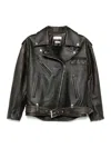 Alexander Mcqueen Leather Outerwear In Black