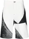 Alexander Mcqueen Drawstring Cotton Shorts In Weiss