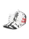 Alexander Mcqueen Abstract-print Cotton Hat In Weiss