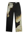 Alexander Mcqueen S  Graphic-print Straight Leg Denim Jeans In Black/ivory