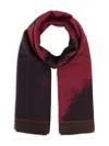 Alexander Mcqueen Twill Foulard Abstract Pattern In Red