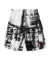 Alexander Mcqueen Abstract-print Swim Shorts In Gold