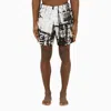 Alexander Mcqueen Alexander Mc Queen Abstract Print Swim Shorts With Logo