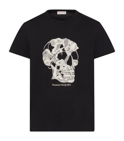 Alexander Mcqueen Abstract Skull Graphic T-shirt In Black