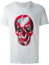 Alexander Mcqueen Abstract Skull Print T-shirt In Gray