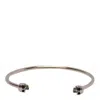 Alexander Mcqueen Silver-tone Metal Skull-embellished Cuff Bracelet In Metallic