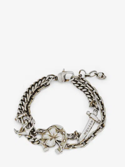 Alexander Mcqueen Accumulation Bracelet In Silver