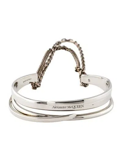 Pre-owned Alexander Mcqueen Accumulation Cuff Bracelet, 6.25" In Multi