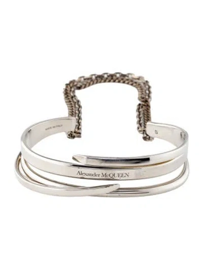 Pre-owned Alexander Mcqueen Accumulation Cuff Bracelet, 6.25" In Multi