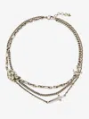 Alexander Mcqueen Chain-link Flower Dagger Necklace