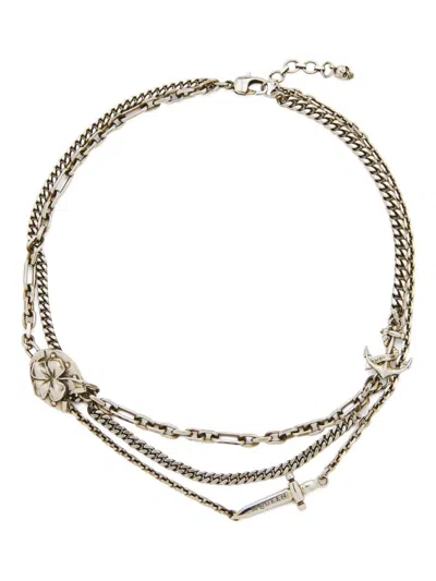 Alexander Mcqueen 'accumulation' Necklace In Silver
