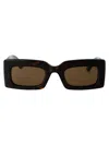 Alexander Mcqueen Mcqueen 50mm Rectangular Sunglasses In Brown