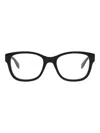 Alexander Mcqueen Acetate Square/rectangle Men's Optical Frames In Black