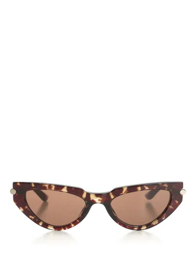 Alexander Mcqueen Acetate Sun Glasses Brown