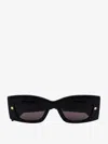Alexander Mcqueen Spike Studs Rectangular Sunglasses In Black