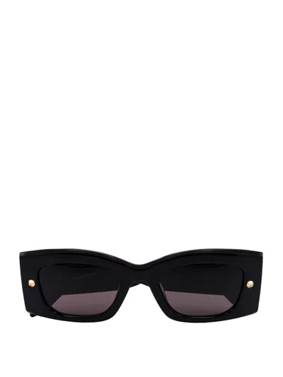 Alexander Mcqueen Acetate Sunglasses In Black