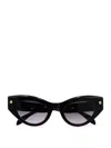 Alexander Mcqueen Cat Eye-frame Recycled Acetate Sunglasses In Black