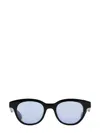 Alexander Mcqueen Chic Round Acetate Sunglasses In Black