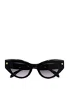 Alexander Mcqueen Cat Eye-frame Recycled Acetate Sunglasses In Black