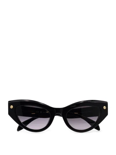 Alexander Mcqueen Acetate Sunglasses In Black