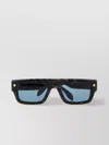Alexander Mcqueen Marble-pattern Square-frame Sunglasses In Black