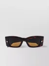 Alexander Mcqueen Acetate Sunglasses Rectangular Lenses In Black