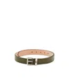 Alexander Mcqueen Skull Loop Leather Belt In Nude