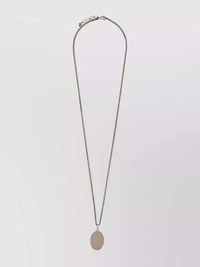 Alexander Mcqueen Adjustable Chain Pendant Stone Necklace