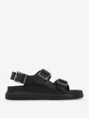 Alexander Mcqueen Alabama Leather Sandals In Black