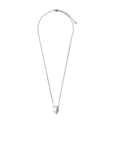 Alexander Mcqueen Alex Skull Necklace Sn63 In Silver