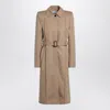 Alexander Mcqueen Alexander Mc Queen Beige Trench Coat With Belt