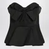 Alexander Mcqueen Alexander Mc Queen Black Corset Top In Silk Blend In Black