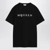 Alexander Mcqueen Logo Print Crewneck T-shirt In Black
