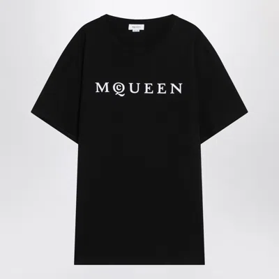 Alexander Mcqueen Alexander Mc Queen Black Cotton T Shirt With Logo